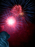 Fireworks Explode Over the Korean War Veterans Memorial
