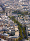 View from Eiffel Tower  Arc de Triomphe  Paris  France