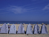 Blue and White Wind Breaker Tents  Aquitania  France