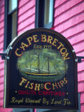 Fish and Chips Sign  Cape Breton  Sydney  Nova Scotia  Canada