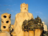 Antonio Gaudi's La Pedrera  Casa Mila  Barcelona  Spain