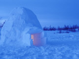 Interior of Arctic Igloo  Churchill  Manitoba  Canada