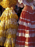 Colorful Flamenco Dresses at Feria de Abril  Sevilla  Spain
