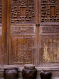 Wine Jars with Wood Screen in Huizhou-styled Architecture  Anhui Province  China
