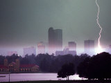 Lighting Strikes in Downtown Denver