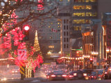 Avenue McGill College with Christmas Decor  Montreal  Quebec  Canada