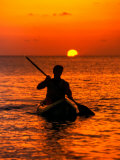 Sea Kayaking at Sunset  Bahama Out Islands  Bahamas