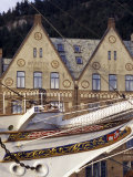 Traditional Architecture and Vessel of Bergen  Norway
