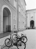 Bicycles in the Domplatz  Salzburg  Austria