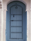 Moorish-styled Blue Door and Whitewashed Home  Morocco