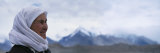 Kirghiz Woman and Snowy Mountains  China
