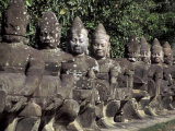 Buddha Statues at the Bayon  Angkor  Cambodia