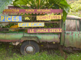 Old Truck with Spice Signs  Basse-Terre  Guadaloupe  Caribbean