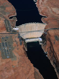 Aerial View of Glen Canyon Dam  Lake Powell  USA