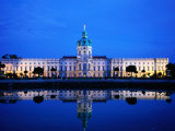 Nering-Eosander Building Reflected in Ornamental Pond  Schloss Charlottenburg  Berlin  Germany
