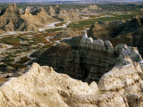 Overhead of Rock Formations From Sheep Mountain Table  SW Badlands  Badlands National Park  USA