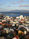 City Centre with Harbour in Background  Reykjavik  Iceland