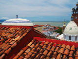 Terracotta Rooftop in Zona Centro  Templo De Guadelupe  Bay of Banderas  Puerto Vallarta  Mexico