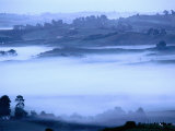 Mist Over Central North Island  New Zealand