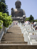 Steps Leading up to Tian Tan Buddha Statue  Hong Kong  China