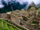 Overview of Terraced Royal Inca Ruins  Machu Picchu  Peru