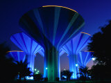Floodlit Water Towers on Sixth Ring Road  Al Farwaniyah  Kuwait