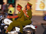 Policemen on Motorbike  Ho Chi Minh City  Vietnam