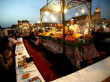 Food Stall on Dejemma El-Fna  Marrakesh  Morocco