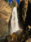 Rainbow Over Tower Falls  Yellowstone National Park  USA