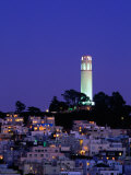 Coit Tower  Telegraph Hill at Dusk  San Francisco  USA