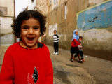 Children on Street in Old Town  South of Khoshk River  Shiraz  Iran