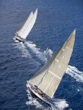 Aerial View of J-Class Cutter Ranger in the Antigua Classic Yacht Regatta  Antigua & Barbuda