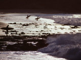 Surfers at Dawn Walking into Waves  Cabo Blanco  Peru