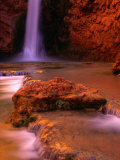 Mooney Falls in the Havasupai Indian Reservation  Grand Canyon National Park  Arizona