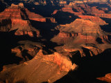 Aerial View of Sunlight Illuminating the Canyon Rims  Grand Canyon National Park  USA