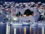Medieval Revelin Fort with Marina in Foreground  Dubrovnik  Croatia