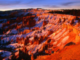 Sunset Over Canyon Slopes During Winter  Bryce Canyon National Park  USA