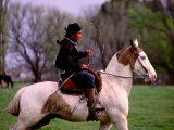Local Gaucho Holding Whip on Horseback  Hucal  Argentina