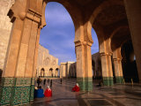 People Visiting Hassan Ii Mosque  Casablanca  Morocco