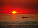 Waterskier at Sunset  Tylosand  Halmstad  Sweden