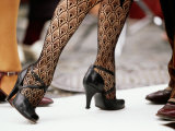 Street Tango Dancers' Legs in San Telmo  Buenos Aires  Argentina
