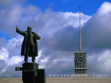 Lenin Statue at Finland Station  St Petersburg  Russia