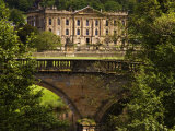 Bridge with Chatsworth House in the Background  Chatsworth  United Kingdom