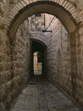 Arch of Jerusalem Stone and Narrow Lane  Israel
