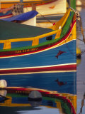 Colorful Fishing Boat Reflecting in Water  Malta