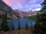 Lake Moraine at Dawn  Banff National Park  Alberta  Canada