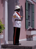 Guard in Parliament Square  Nassau  Bahamas  Caribbean