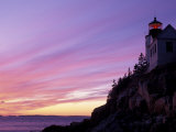 Bass Harbor Head Light at Sunset  Mt Desert Island  Acadia National Park  Maine  USA