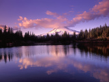 Mt Hood Reflected in Mirror Lake  Oregon Cascades  USA