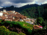 Aerial View of Rooftops and Hills  Chichicastenango  Guatemala